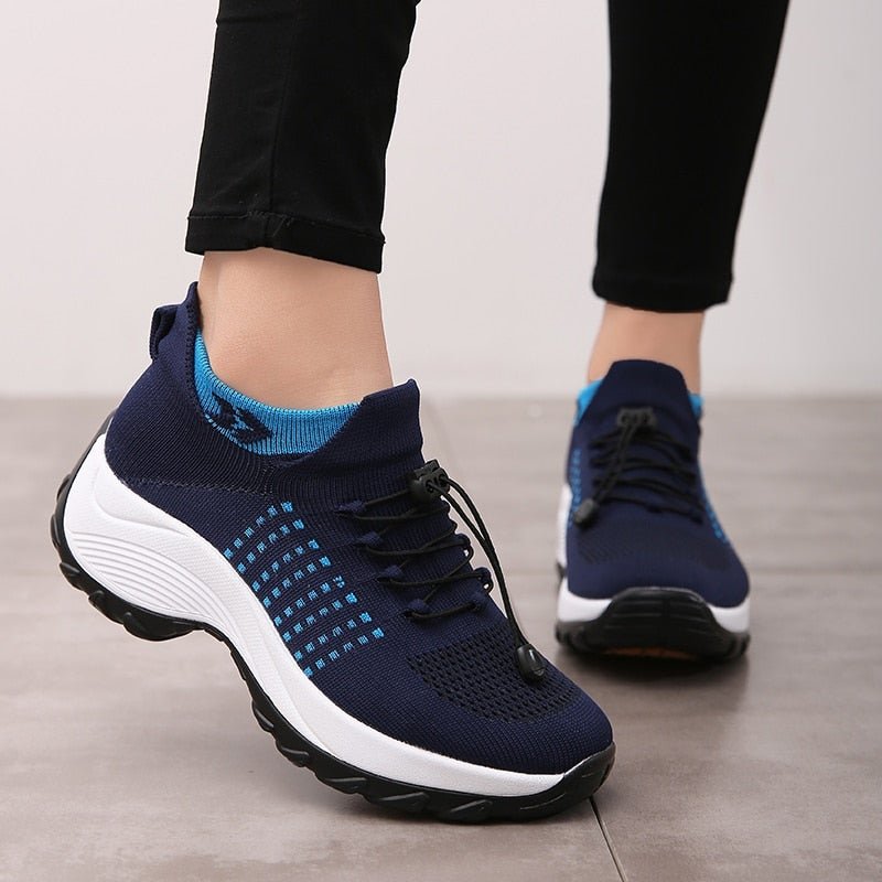 Mia | Bequeme Und Orthopädische Plateau-Sneaker