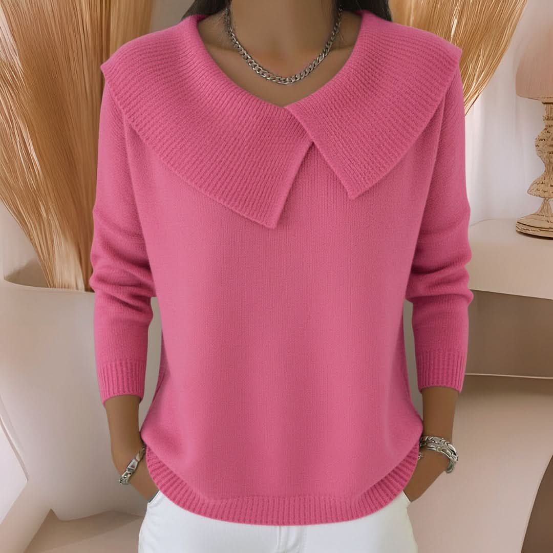 AMARA | Strickpullover mit elegantem Kragen