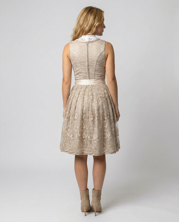 Annett | Romantisches Blumen-Dirndl  Kleid Mit Spitzenbluse Für Das Oktoberfest