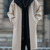 Luca | Moderner Und Vielseitiger Longline Trenchcoat Mit Kapuze