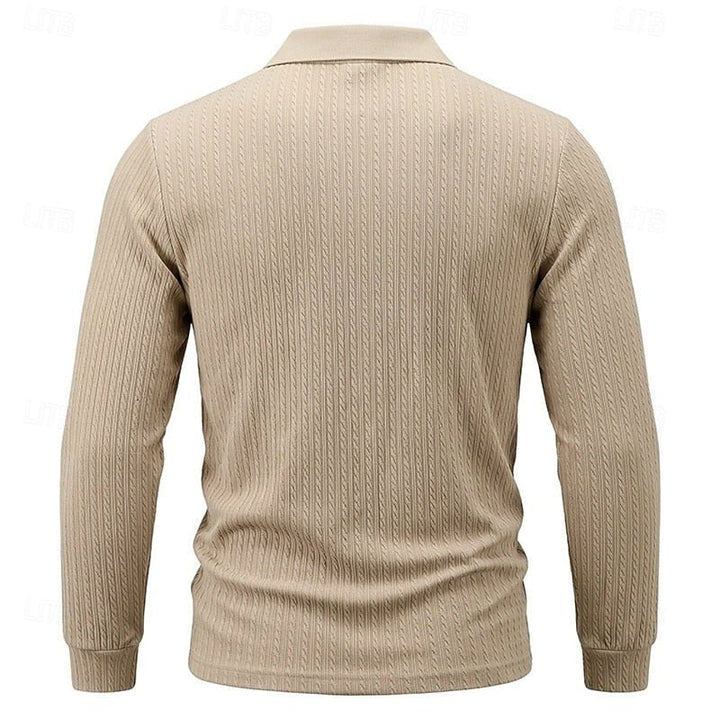 Rhett | Textured Quarter-Zip Polo Shirt – Moderner Stil für Männer