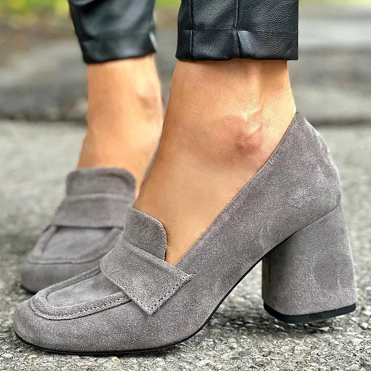 Victoria | Elegante Loafer Mit Komfortablem Blockabsatz