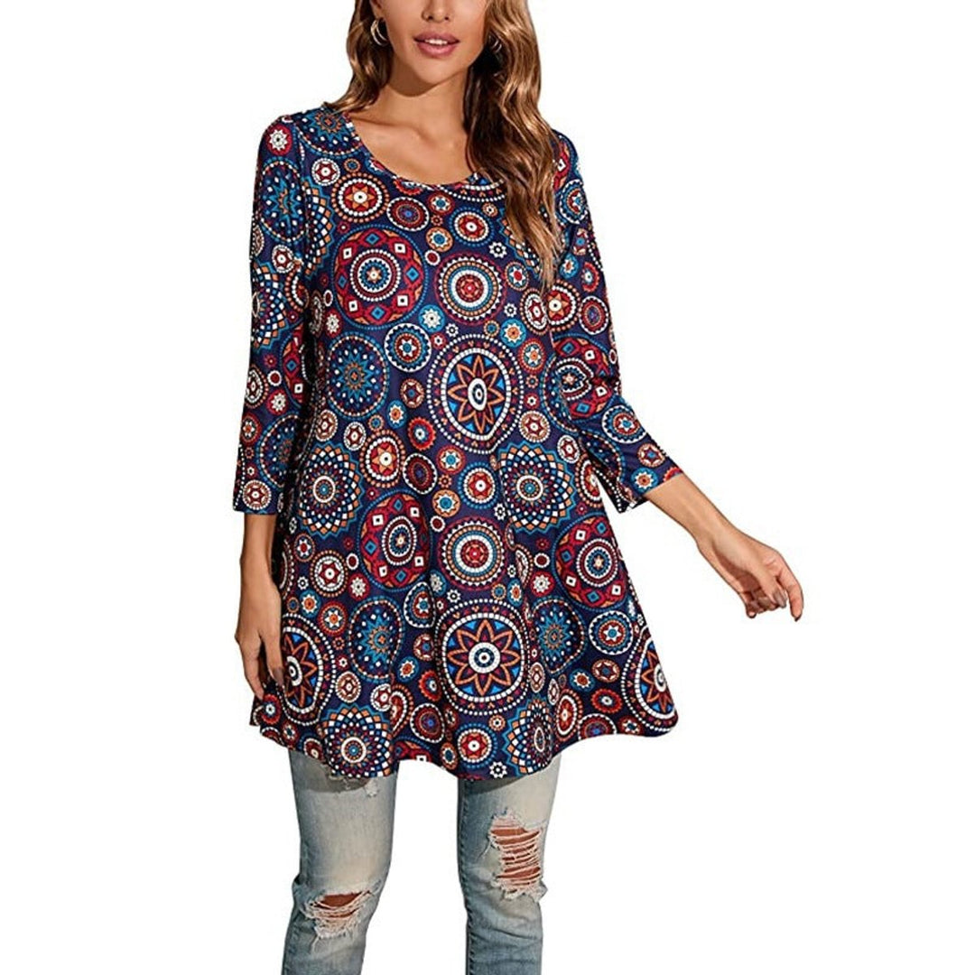 Vivienne | Mandala-Tunika Top Mit Eleganter A-Linien-Silhouette
