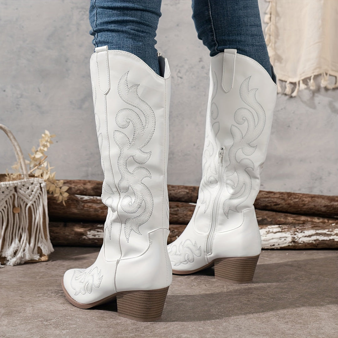 Elisa | Klassische Western Cowboystiefel mit komfortabler Wadenweite