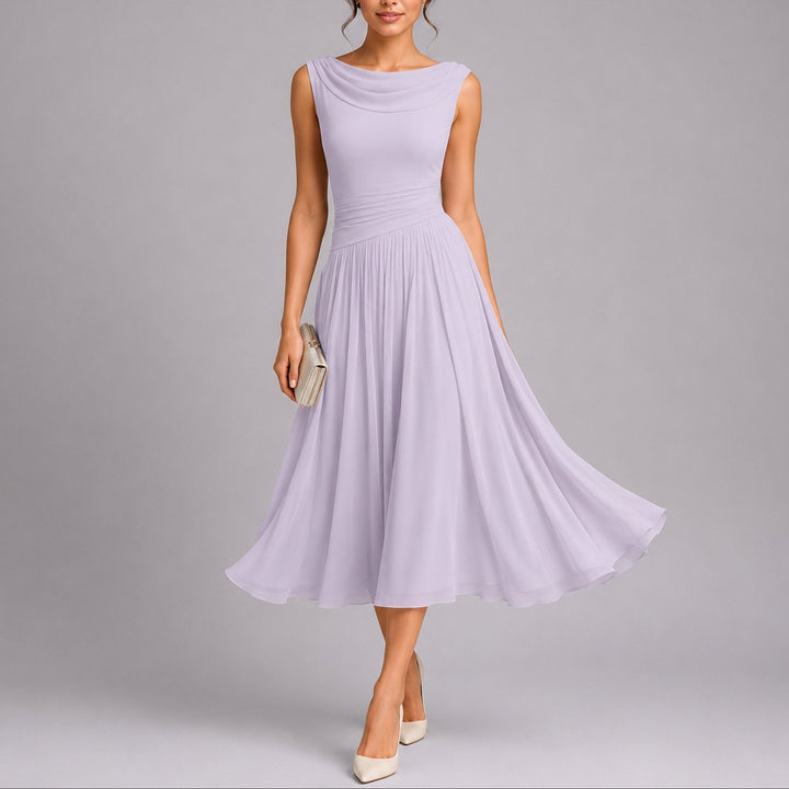 Marlene | Elegantes Herbst-Hochzeitskleid Mit Drapiertem Ausschnitt
