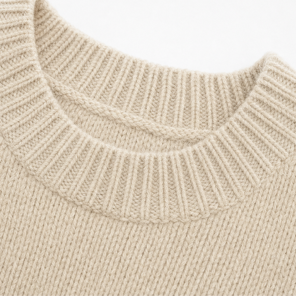 Braidenne | Strickpullover mit geflochtenen Kordeln und Knöpfen