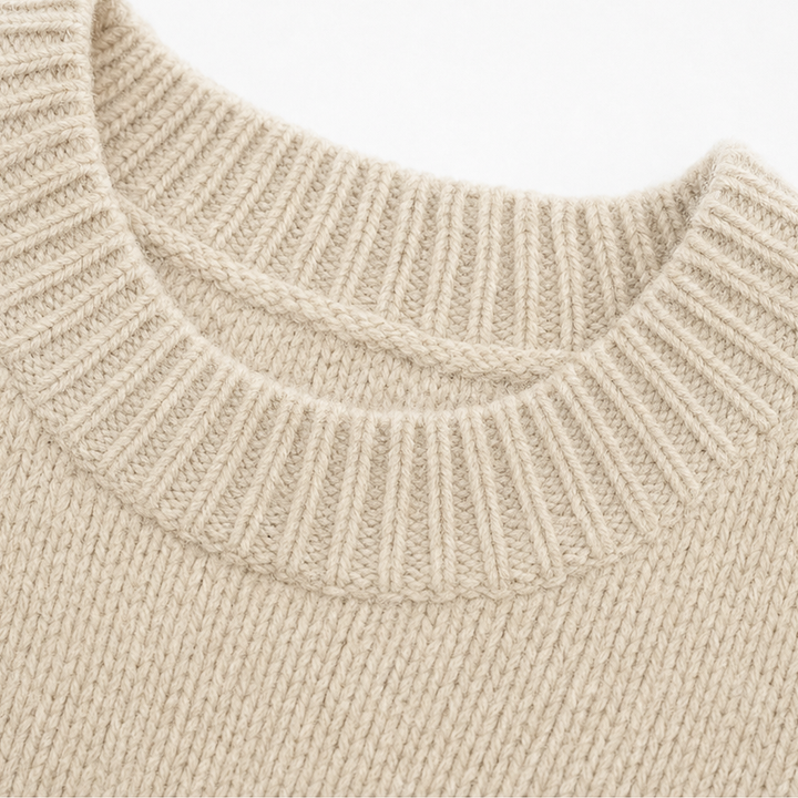 Braidenne | Strickpullover mit geflochtenen Kordeln und Knöpfen