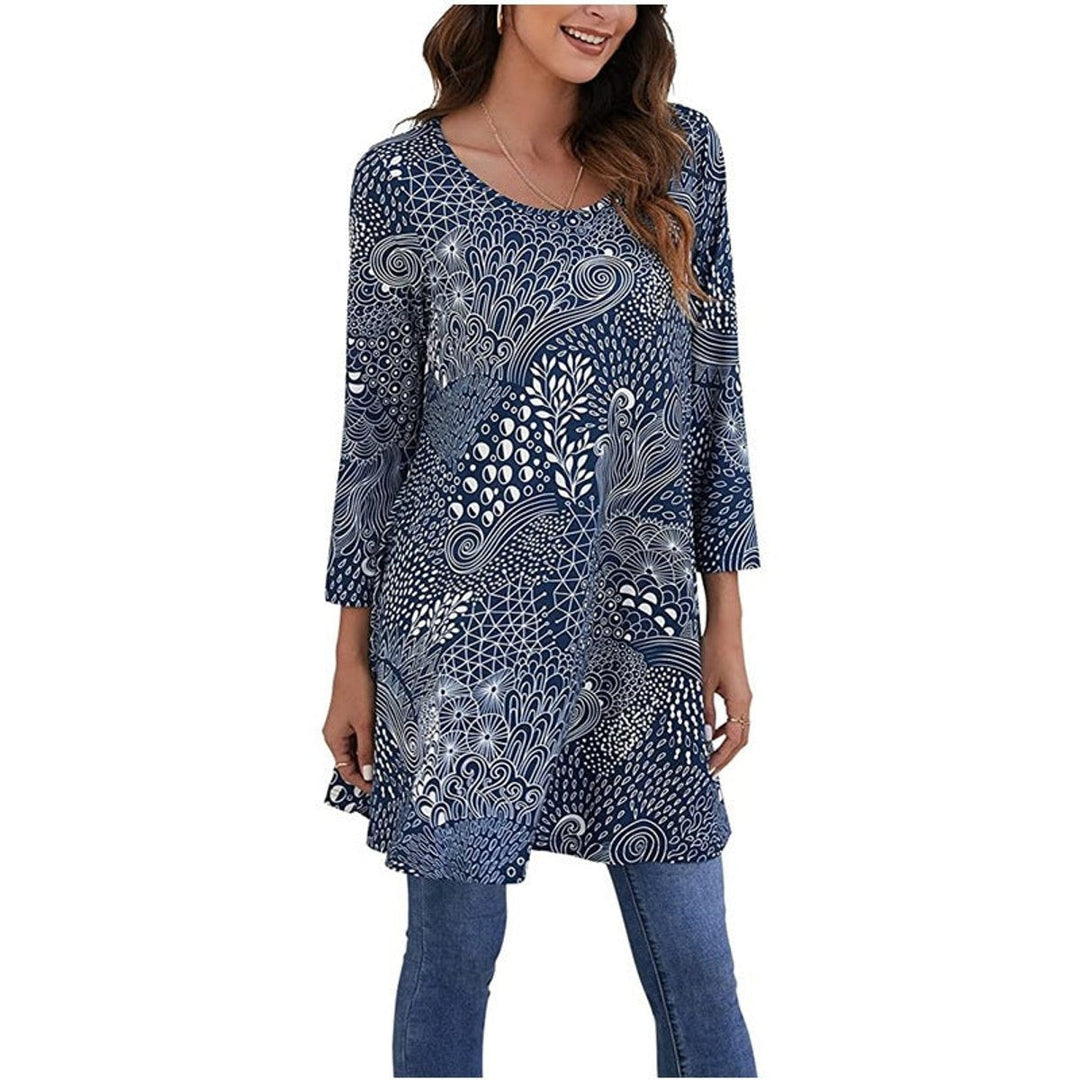 Vivienne | Mandala-Tunika Top Mit Eleganter A-Linien-Silhouette