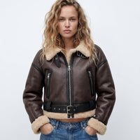 Daisy | Reversible shearling jacket in a stylish bomber design