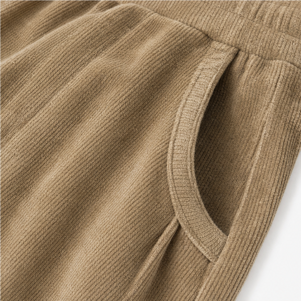Cozelle | Corduroy Pants – Bequeme Barrel-Leg mit seitlichen Knöpfen für Damen