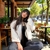 Melanie | Kuscheliger Teddy-Mantel in Kurzer Boxy-Passform mit Kontrastdetails