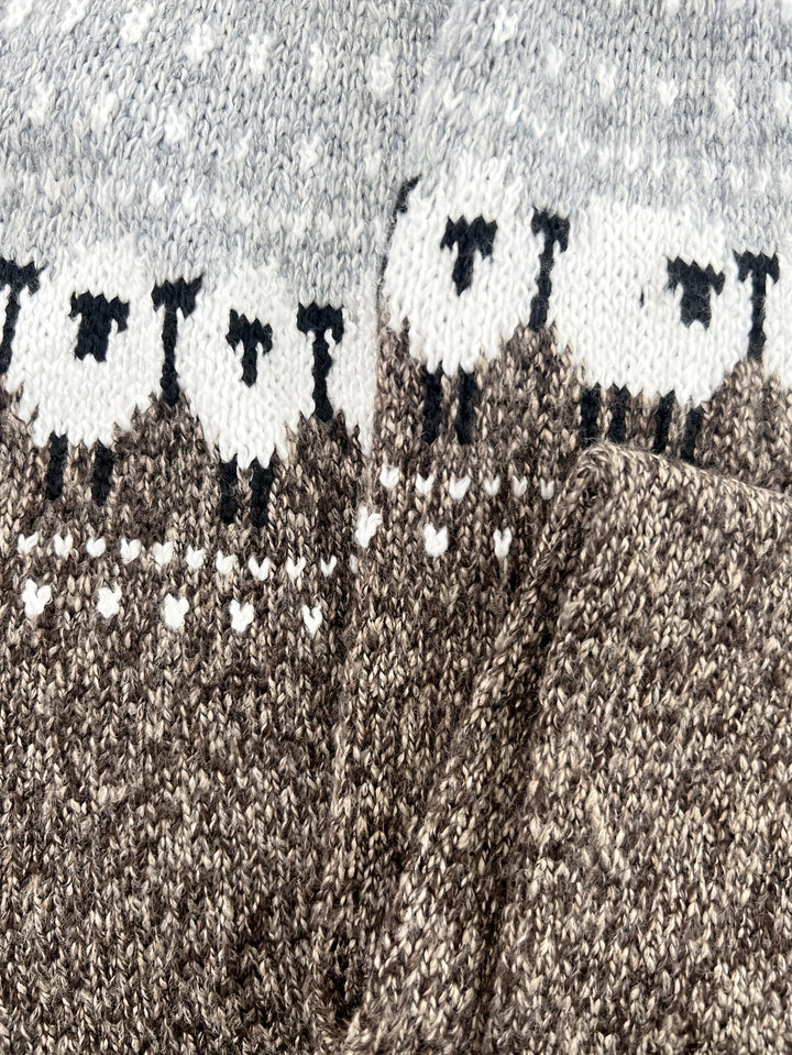 Katie | Charmanter Damen Grobstrickpullover Mit Schaf-Jacquardmuster
