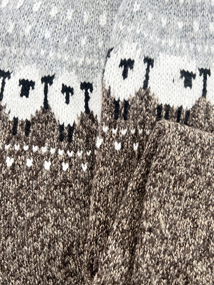 Johanna | Grobstrick-Pullover mit Schaf-Jacquardmuster für Frauen