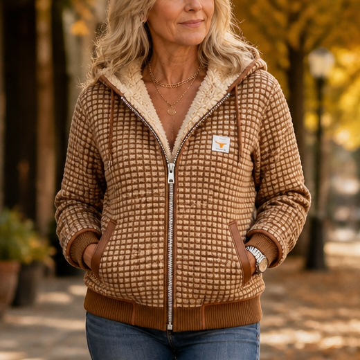 Hearthline | Waffelstepp-Jacke mit Kapuze – Warm und Stilvoll