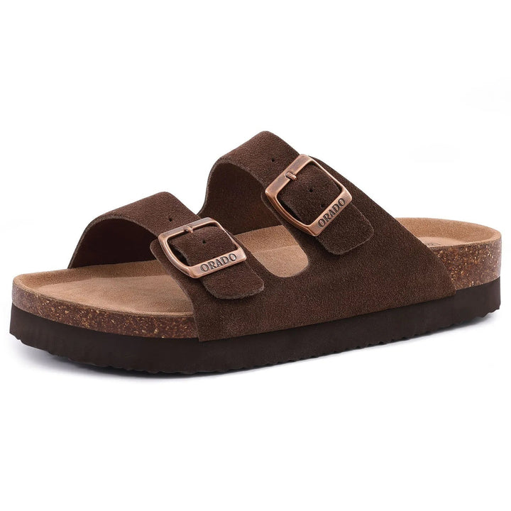 Lotte | Stylish and Comfortable Suede Mules with Cork Sole