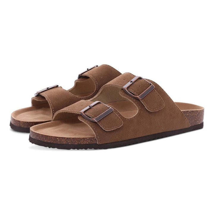 Lotte | Stylish and Comfortable Suede Mules with Cork Sole
