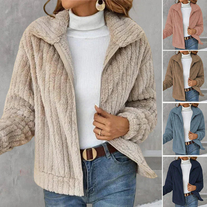 Hannah | Kurze und Moderne Damen Strick-Strickjacke