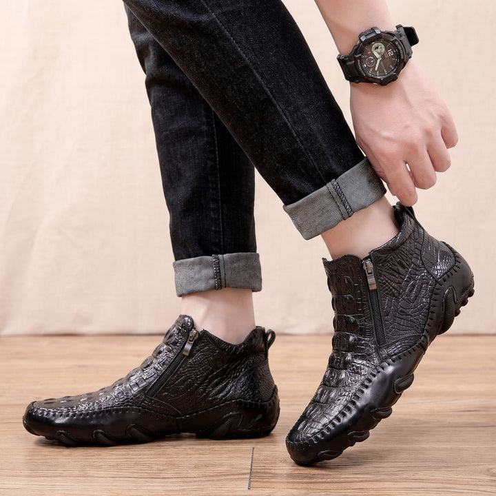 Elias | Chelsea Boots – Krokodilprägung für Herren
