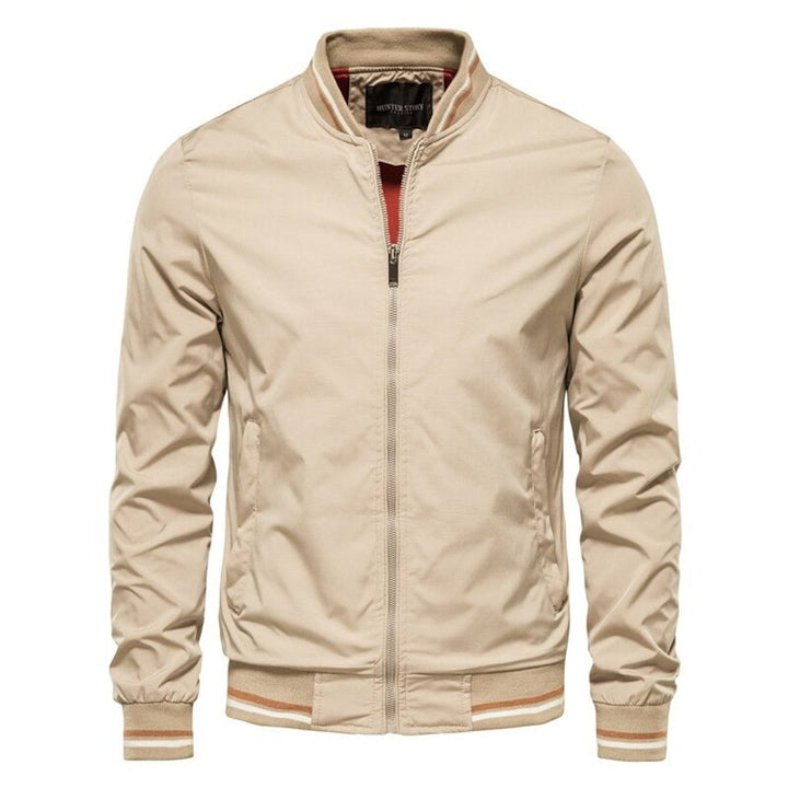 Sebastian | Lässige Herren-Bomberjacke Mit Kontrast-Rippdetails