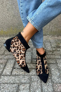 Greta | Stilvolle Und Elegant Stiefeletten Im Leopardenmuster