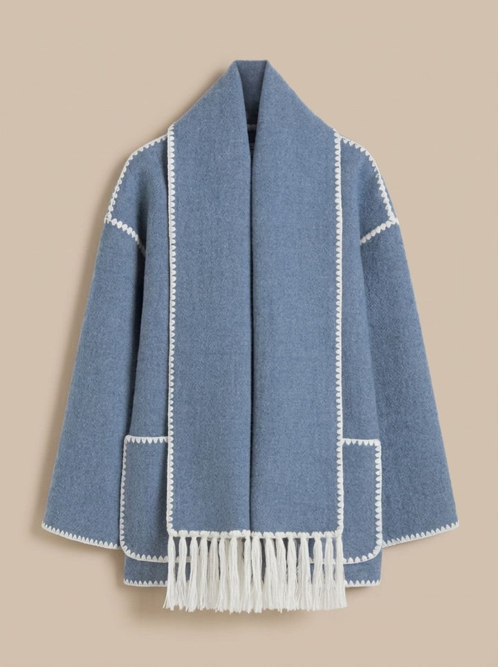 Clara | Wollmantel – Elegantes Cape-Design für Damen