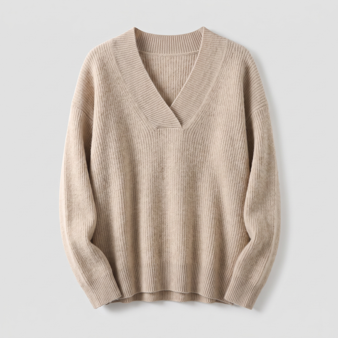Camille | V-Ausschnitt Strickpullover für Damen – Bequeme Eleganz