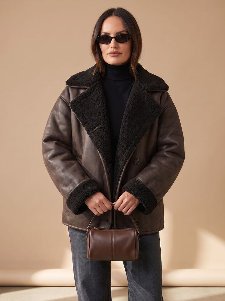 Annika | Teddyjacke – Oversized Kunstfellmantel für Damen