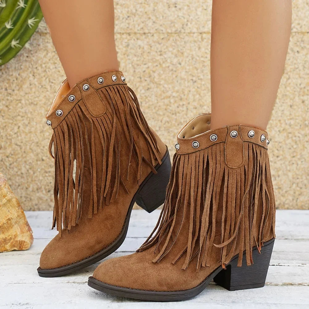 Julia | Elegante Cowboy-Stiefel mit Fransen im Western-Stil