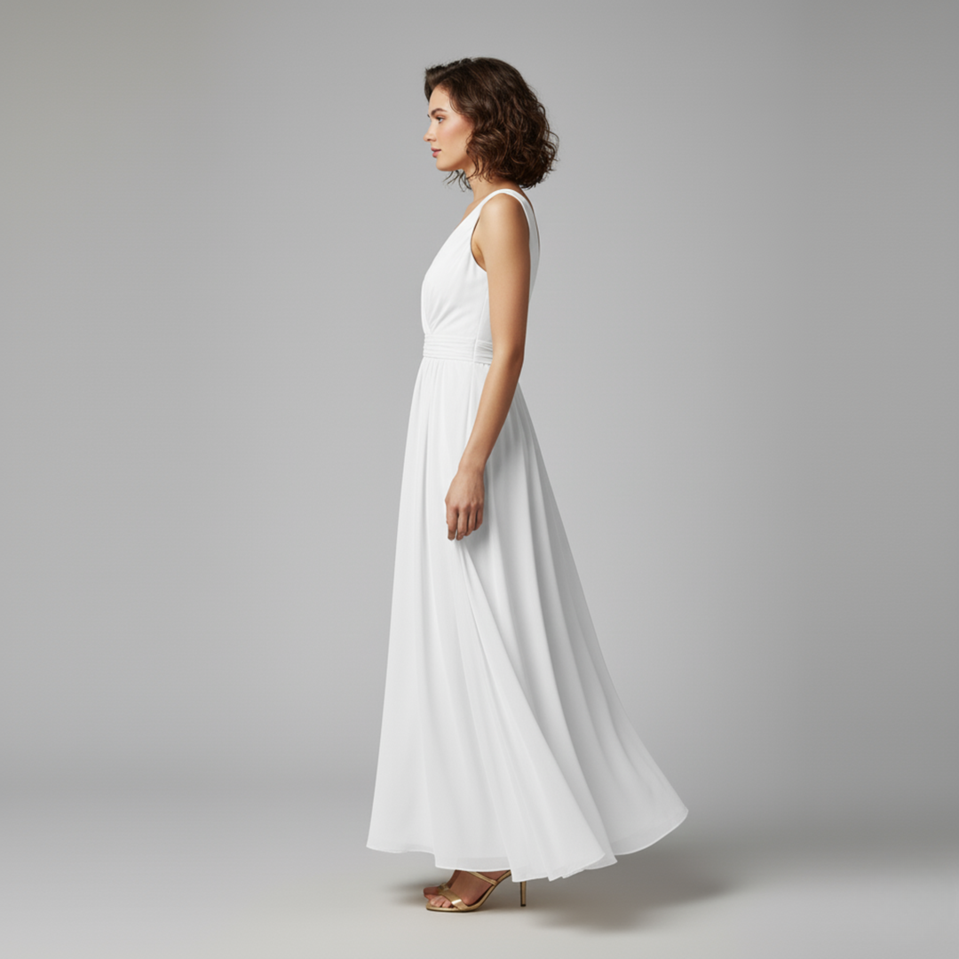 Sofia | Damen V Ausschnitt Maxikleid