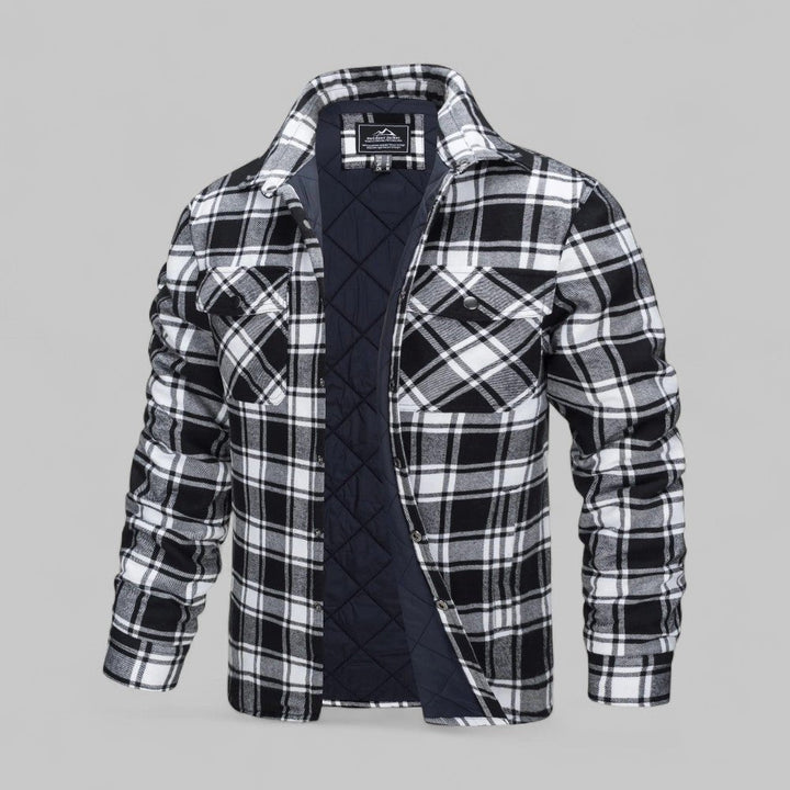 Tobias | Flanell Hemdjacke – Klassisches Karo mit Wärme