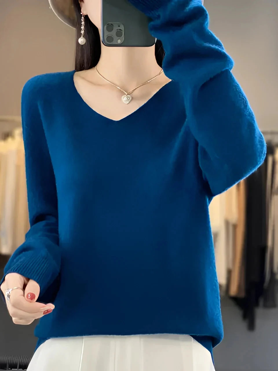 Isabella | Cashmere Sweater – Luxuriöser V-Ausschnitt für Frauen