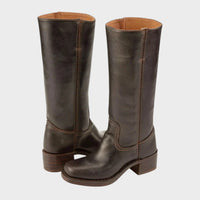 Sienna | Elegante kniehohe Lederstiefel mit Western-Details