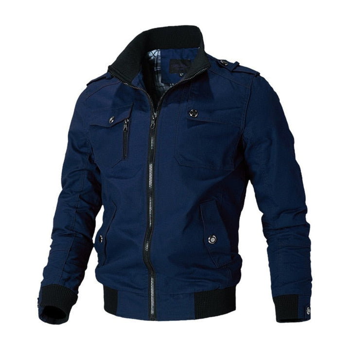 Simon | Militärische Herren-Bomberjacke Mit Funktionalem Utility-Stil