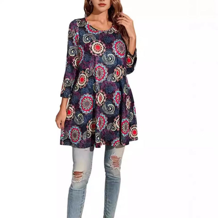 Vivienne | Mandala-Tunika Top Mit Eleganter A-Linien-Silhouette