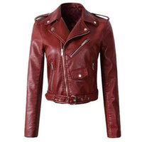 Laura | Expressive cropped faux leather jacket