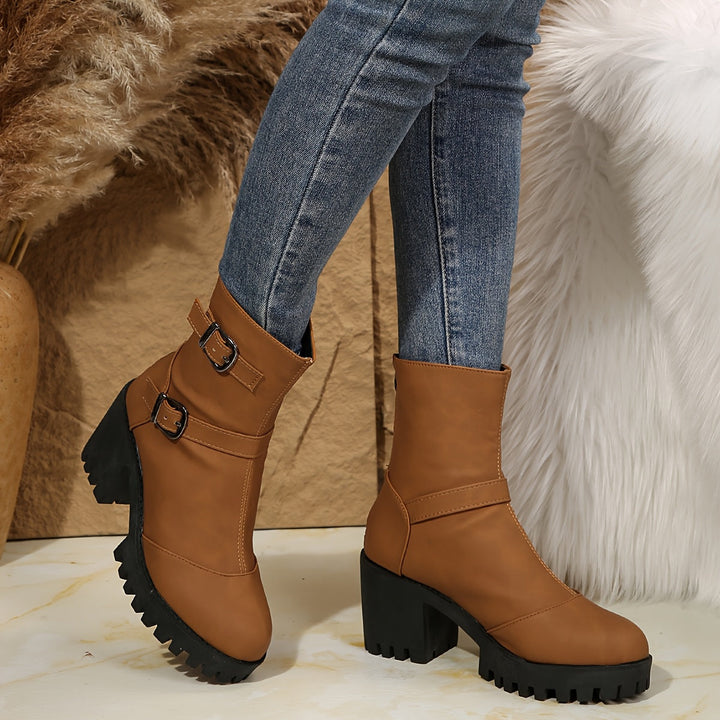 Stefanie | Modische Und Elegante Schnallen Stiefeletten