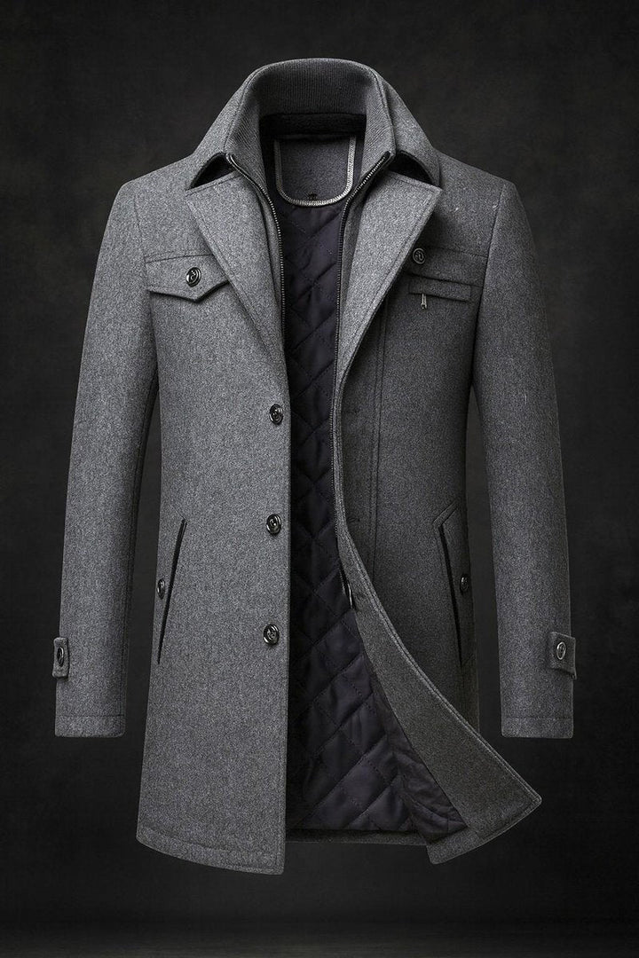 Dominik | Wool Coat – Elegant Insulated Design for Men