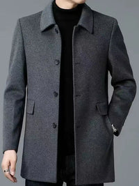 Arthur | Men's Wool-Blend Trench Coat with a Classic Notched Lapel