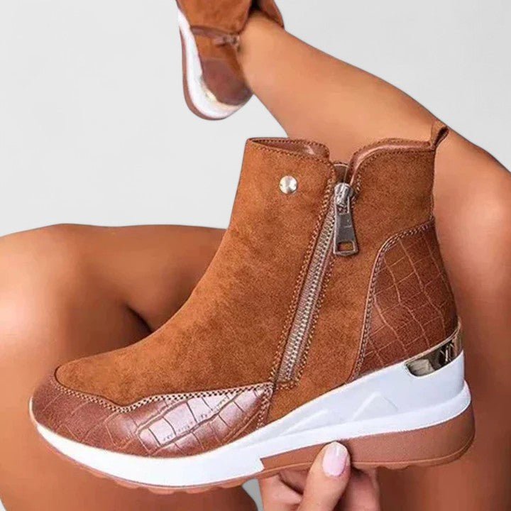 Charlotte | Orthopädische Und Stilvolle Keilabsatz-Stiefeletten