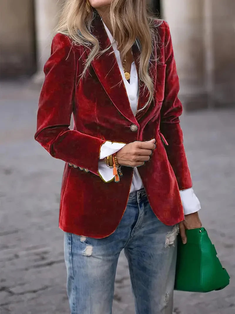 Sophie | Luxuriöser Und Eleganter Samt-Blazer