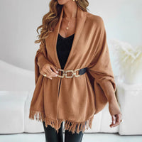 Liana | Elegant fringed poncho for a modern look