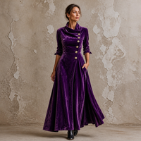 Angelika | Elegantes Samtkleid in Fließender Maxi-Länge