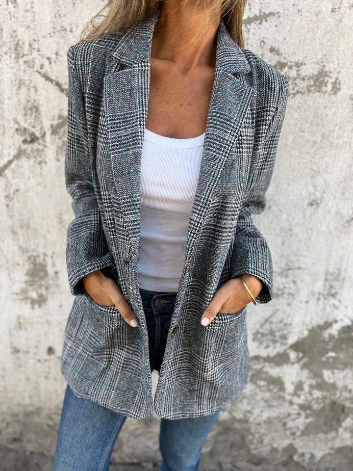 Charlotte | Zeitloser Karierter Blazer Aus Baumwolle