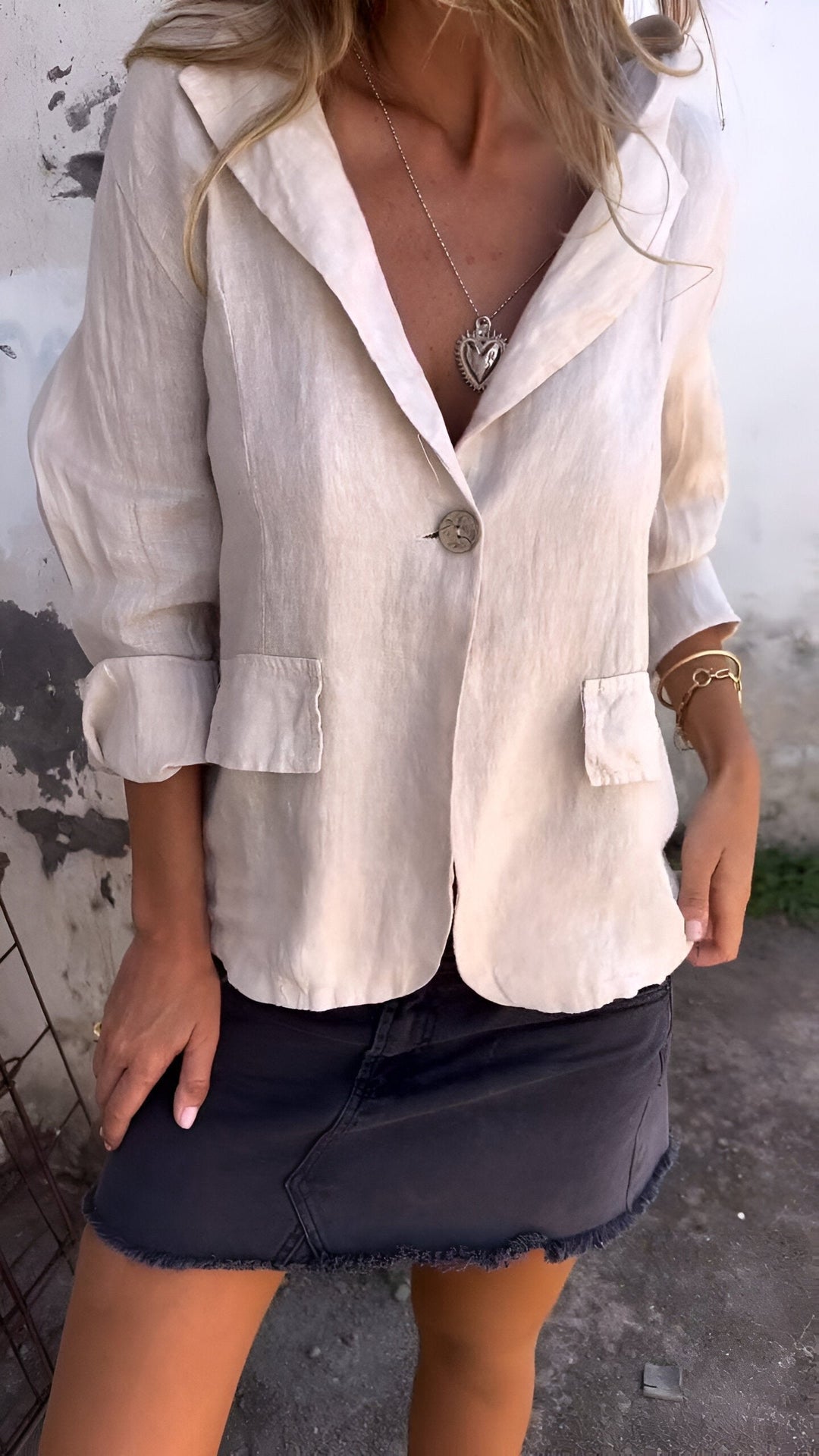 Clara | Minimalistischer Und Vielseitiger Leinenblazer
