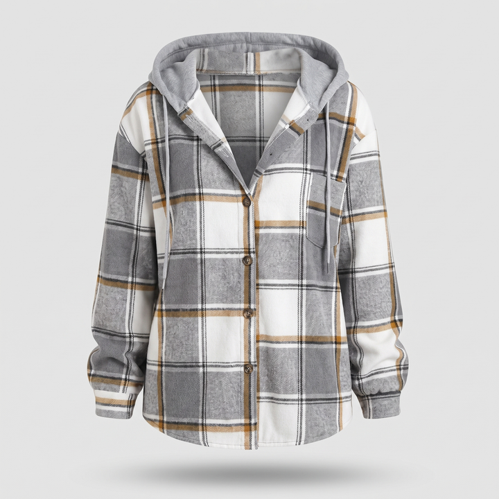 Glenna | Highland Plaid Hooded Coat – Modischer Komfort für Frauen