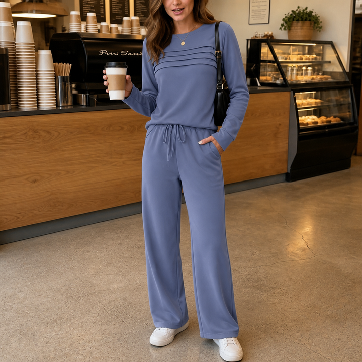 Restwell | Lounge Set – Crew Neck mit verstellbarem Bund für ultimativen Komfort