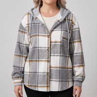Nora | Modern Women's Plaid Hoodie for Autumn