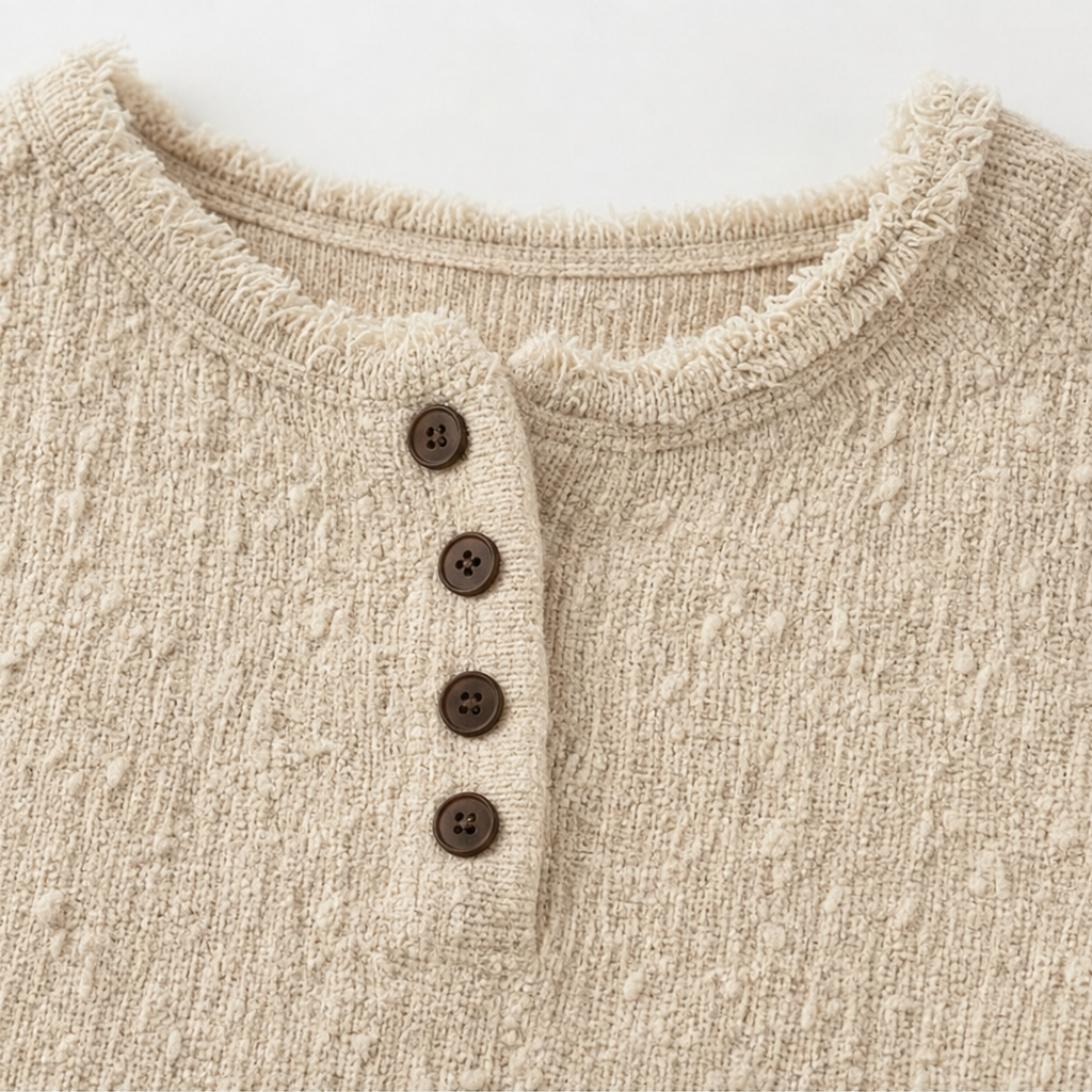 Marlwick | Chunky Knit Sweater – Stilvoller Henley-Look für Frauen