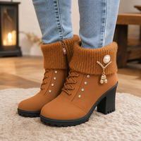 Elena | Fur-lined ankle boots with an elegant block heel