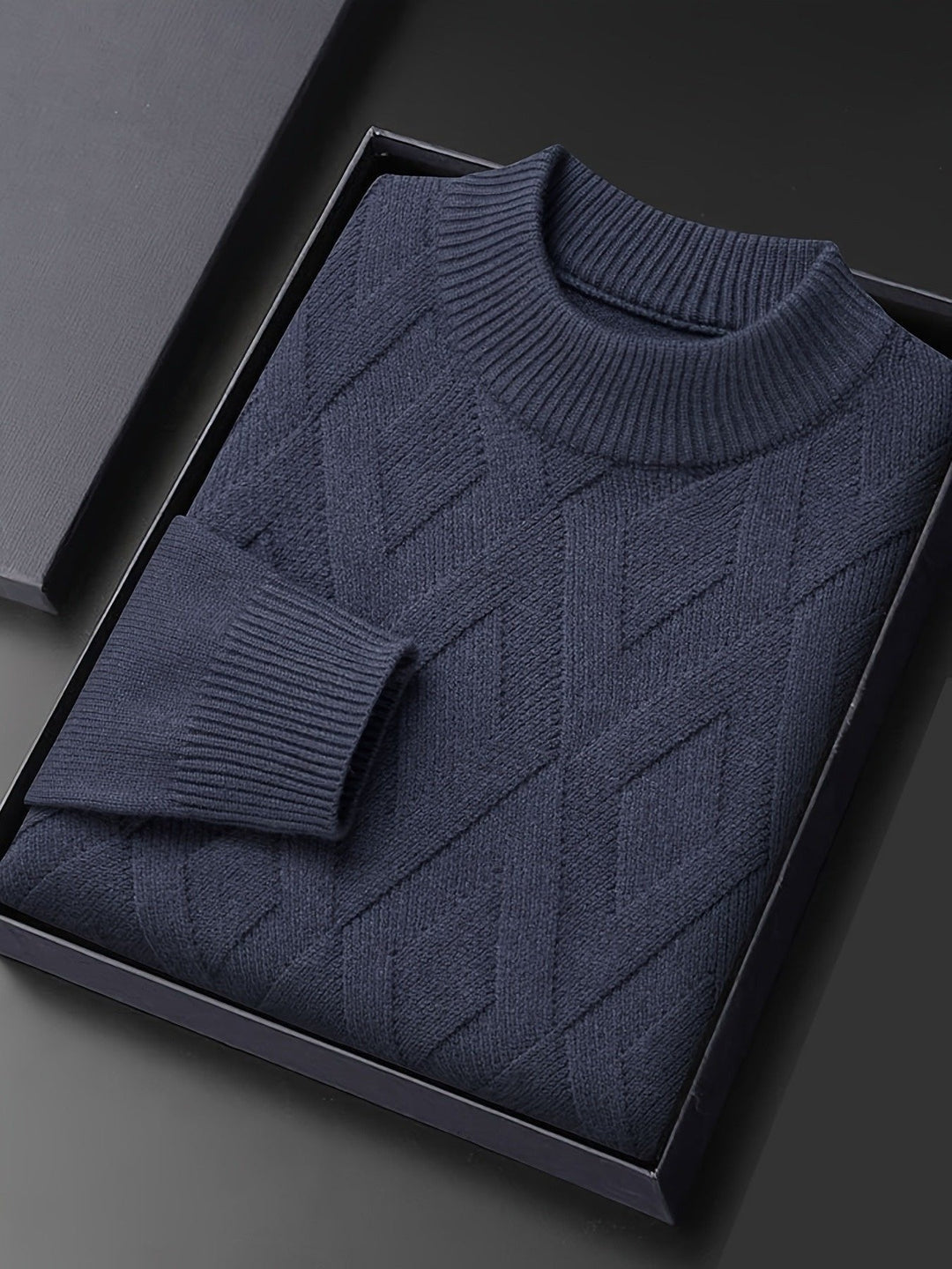 Ellis | Textured Mock-Neck Sweater – Klassisches Design für Herren